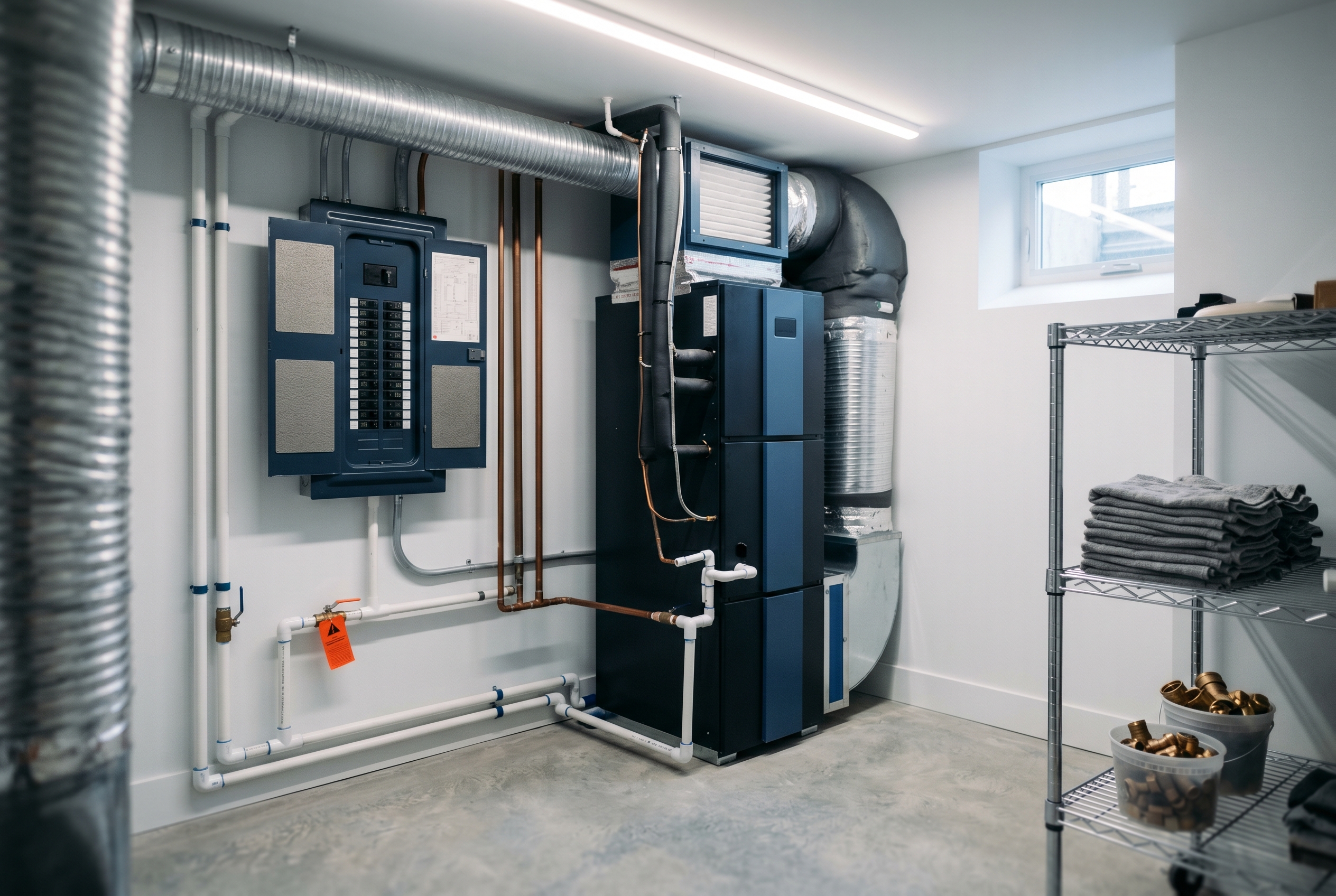 Basement mechanical room retrofit · Queen Anne
